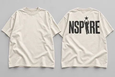 The Blank Front / Signature Back Tee, Bone